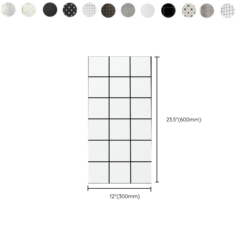 Lisslune | Plastic Peel and Stick Wall Tiles Single Tile Wallpaper with Rectangular Shape