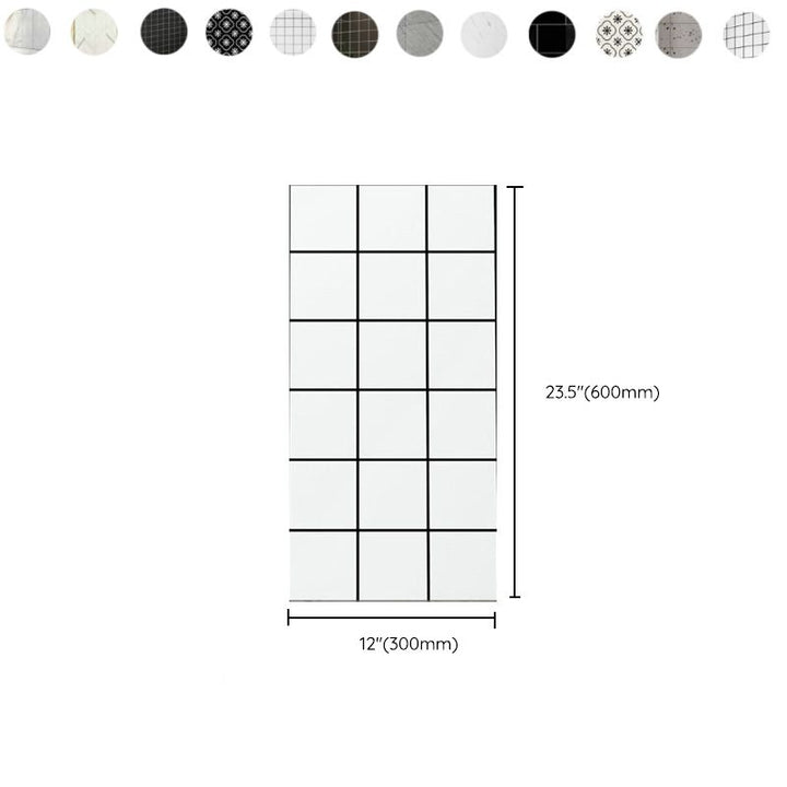 Lisslune | Plastic Peel and Stick Wall Tiles Single Tile Wallpaper with Rectangular Shape