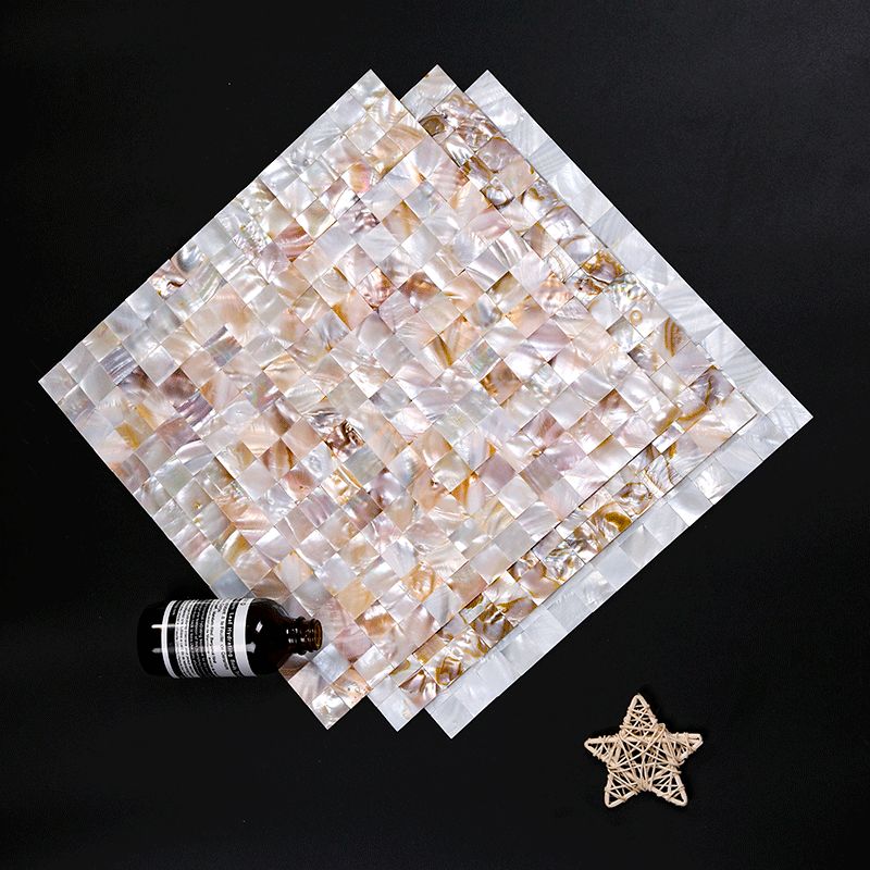 Lisslune | Modern Peel-and-Stick Wall Tiles Stone Composite Grid Peel-and-Stick Tiles for the Shower