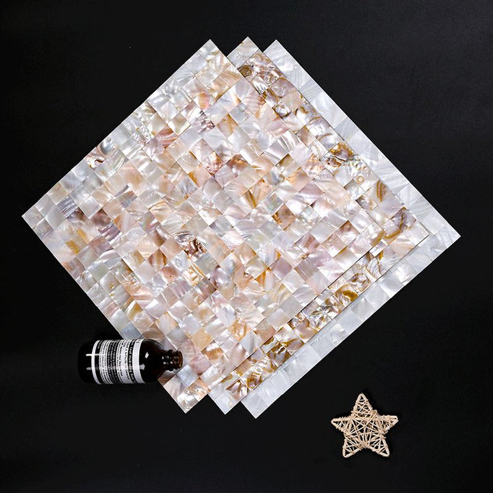 Lisslune | Modern Peel-and-Stick Wall Tiles Stone Composite Grid Peel-and-Stick Tiles for the Shower