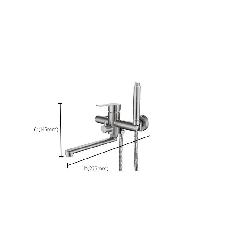 Lisslune | Bathroom Bathtub Faucet Lever Handheld Shower Bathtub Faucet
