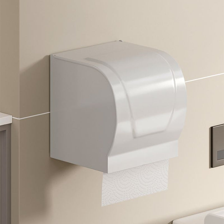 Lisslune | Contemporary Bathroom Hardware Set in White with Bath Shelf/Towel Rack/Paper Holder