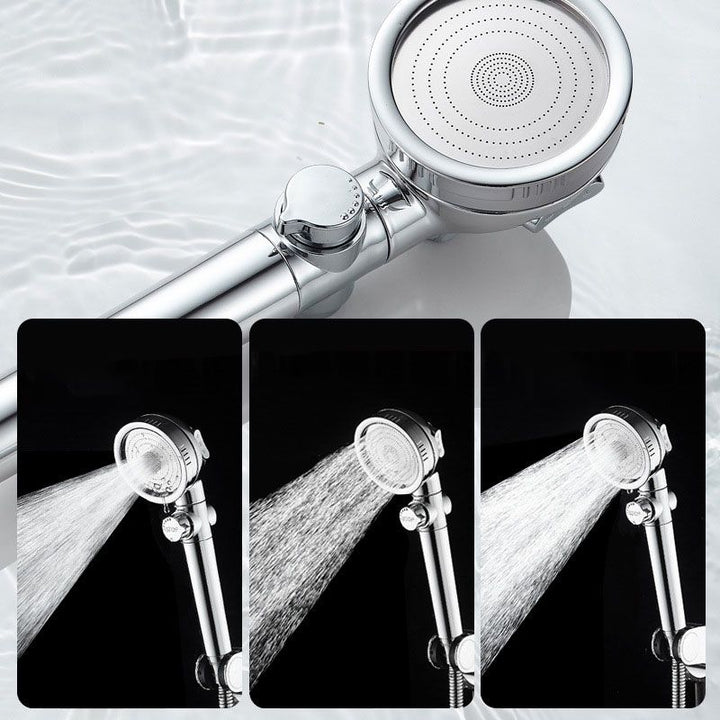 Lisslune | Super high pressure shower head 3 spray adjustable water flow round shower head