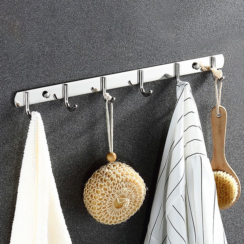 Lisslune | Classic Polished Chrome Bathroom Accessory Set Towel Holder/Paper Holder/Robe Hooks Included