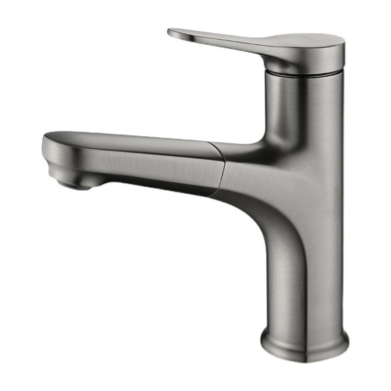 Lisslune | Round Modern Sink Faucet with Pull-Out Single-Hole Basin Faucet