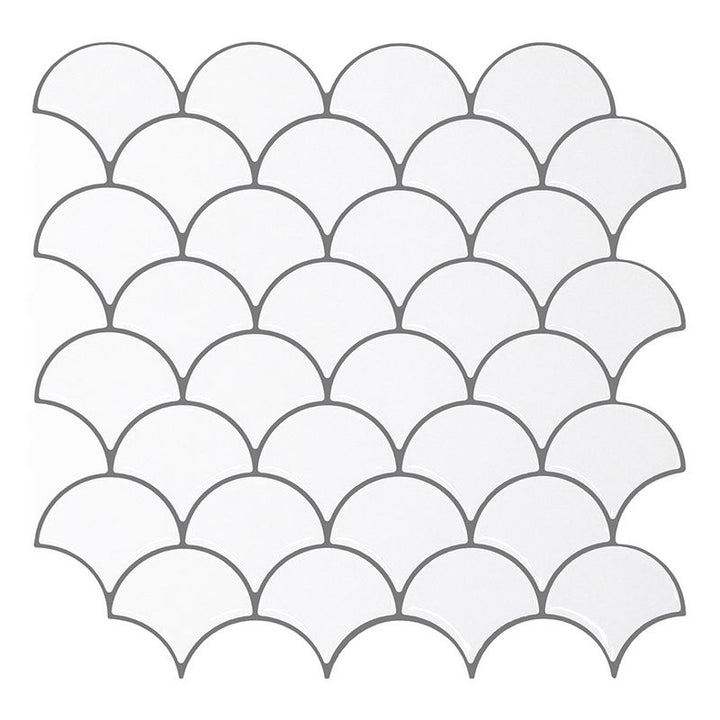 Lisslune | Mosaic tile Peel & Stick Tile PVC Kitchen backsplash Peel and Stick Wall Tile Set of 2