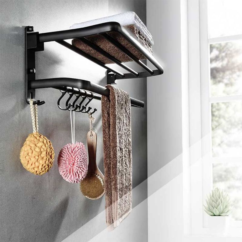 Lisslune | Modern Aluminum Bathroom Hardware Set Black Bathroom Accessories Set