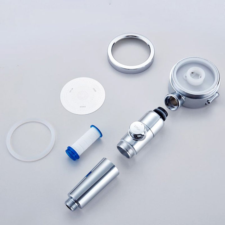 Lisslune | Modern Showerhead Adjustable Spray Pattern Rotatable Round Handheld Showerhead