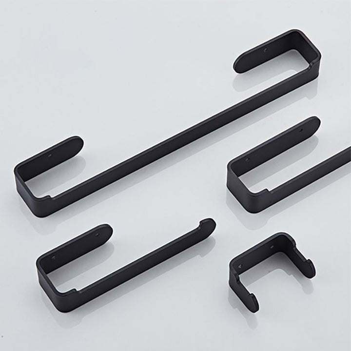 Lisslune | Aluminum Alloy Bathroom Set 4-piece Modern Style Bathroom Hardware Set