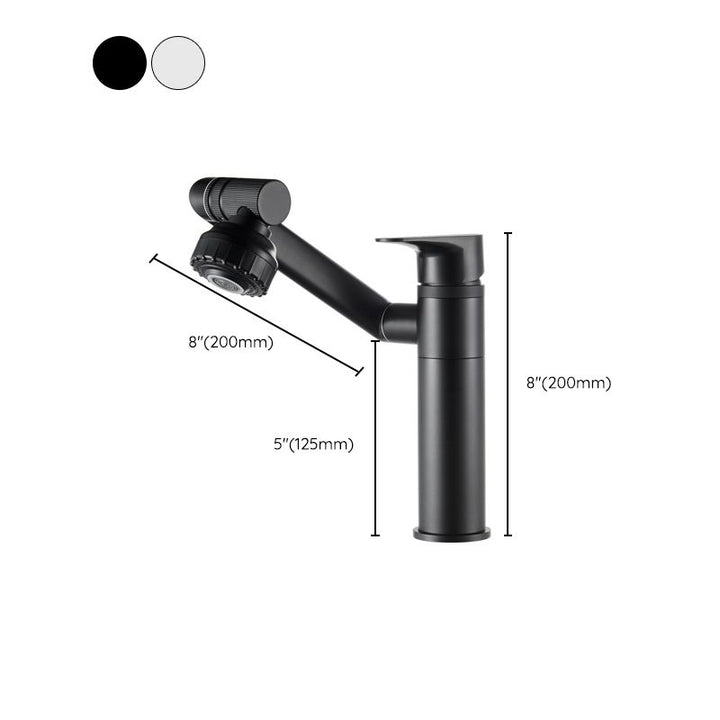 Lisslune | Modern Copper Low Arch Centerset Faucets Bathroom Sink Faucet