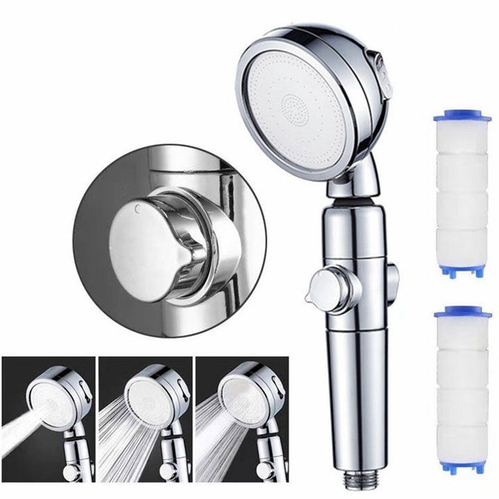 Lisslune | Modern Handheld Supercharged Showerhead Round 3 Setting Spray Head