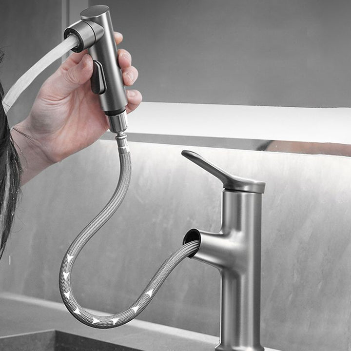 Lisslune | Contemporary Monochrome Sink Faucet Low Arc Centerset Sink Faucet for Bathroom