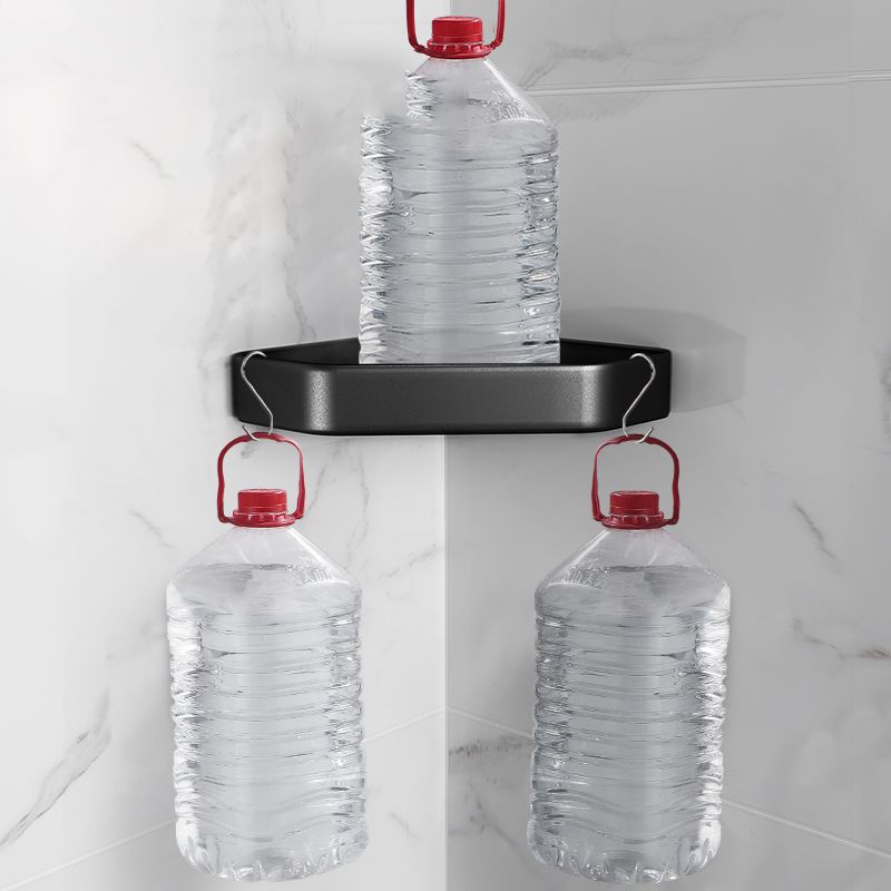 Lisslune | Matt black bathroom accessories set Modern anti-rust 1/2/3-piece bathroom shelf