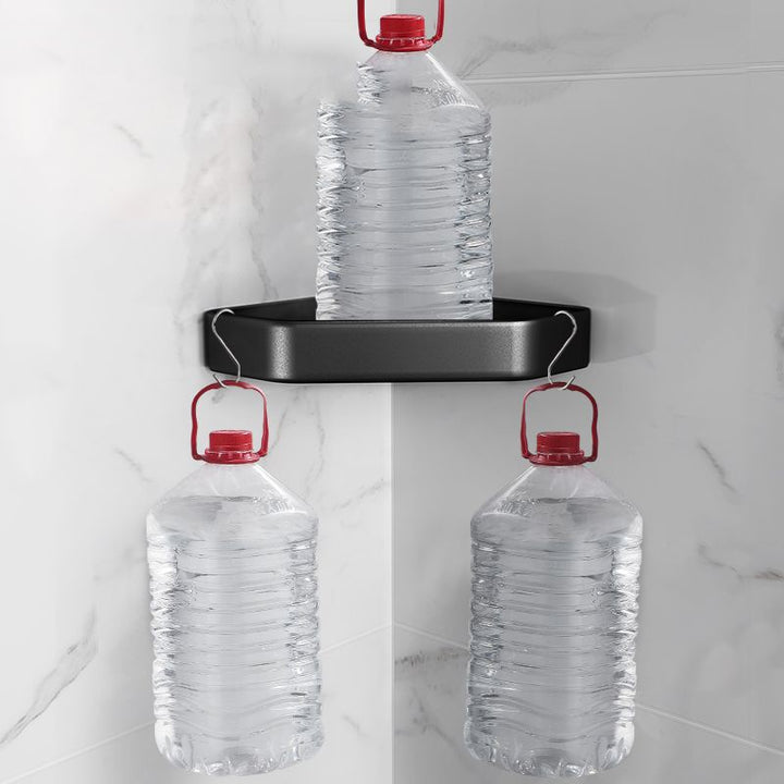 Lisslune | Matt black bathroom accessories set Modern anti-rust 1/2/3-piece bathroom shelf