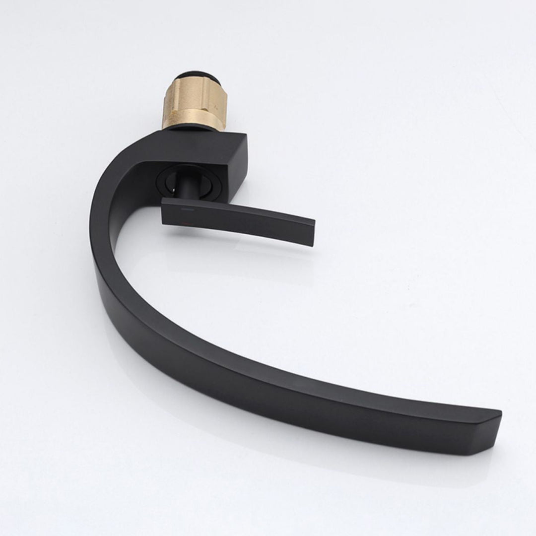 Lisslune | Waterfall Spout Widespread Sink Faucet Modern Lever Handles Sink Faucet
