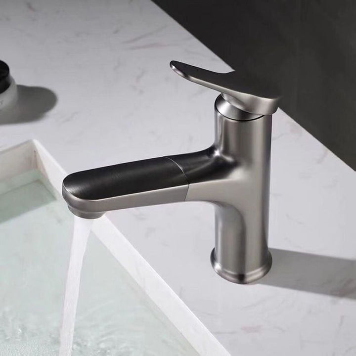 Lisslune | Basic Sink Faucet Brass Faucet Silver Centerset Sink Faucet