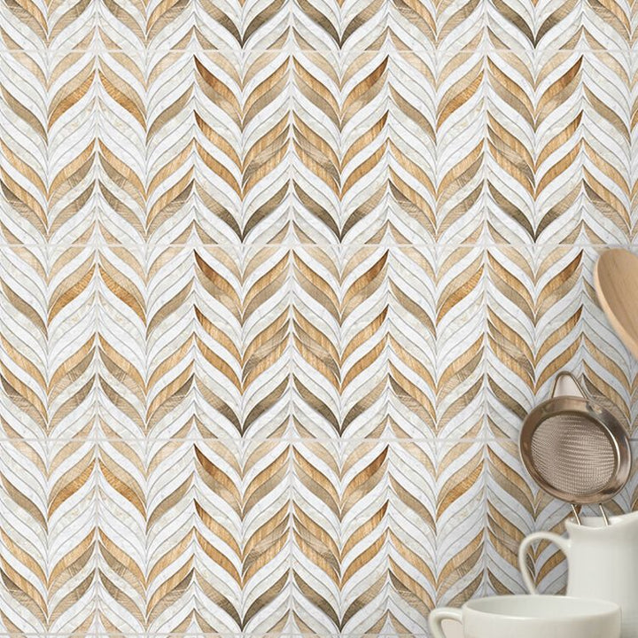 Lisslune | Contemporary Mosaic Tile Peel and Stick Tile Kitchen Backsplash Peel and Stick Wall Tile