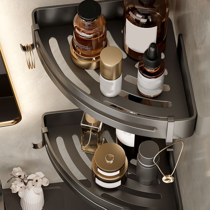 Lisslune | Modern Stainless Steel Bathroom Shelf Bathroom Accessories Set Towel Holder Bathroom Set