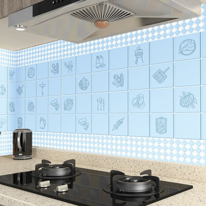 Lisslune | Modern Tiles - Peel and Stick Plastic Square Peel and Stick Wall Tiles for the Kitchen