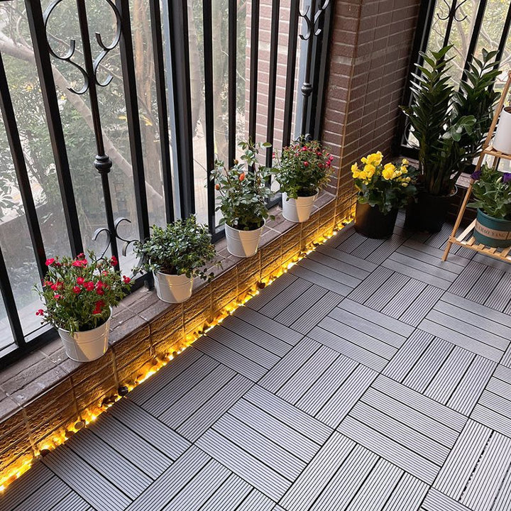 Lisslune | Corrosion-resistant Wood Floor Modern Style Square Outdoor Wood Floor