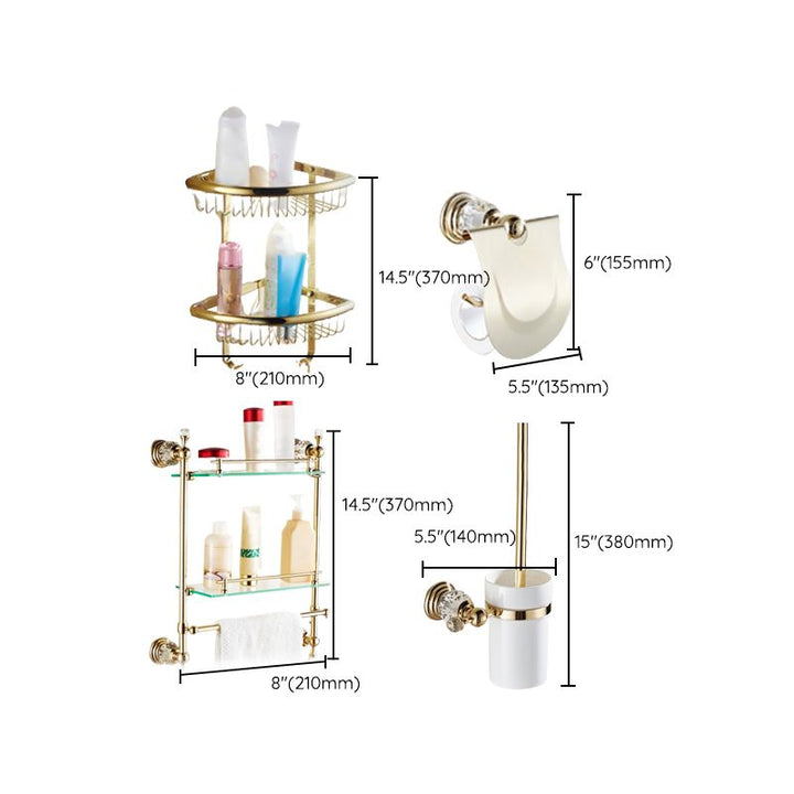 Lisslune | Traditional Brass Bathroom Accessories Single Item or Set
