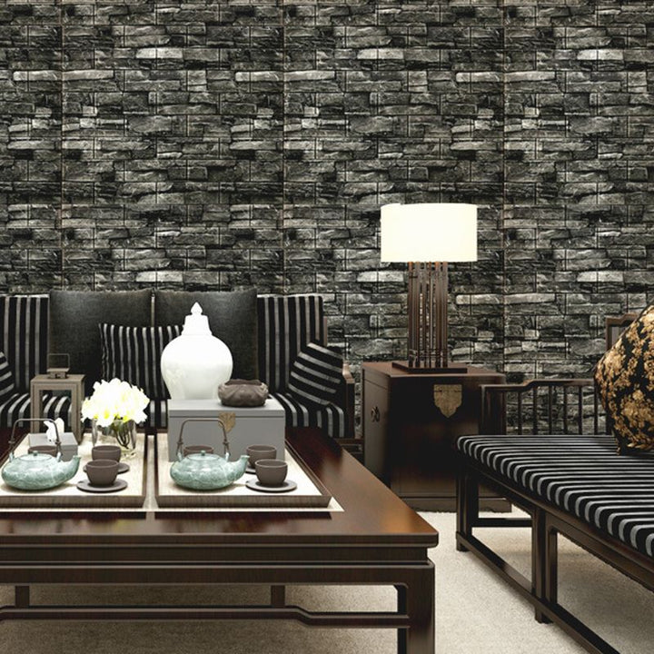 Lisslune | 3D embossing interior wall panel self-adhesive square wall panel