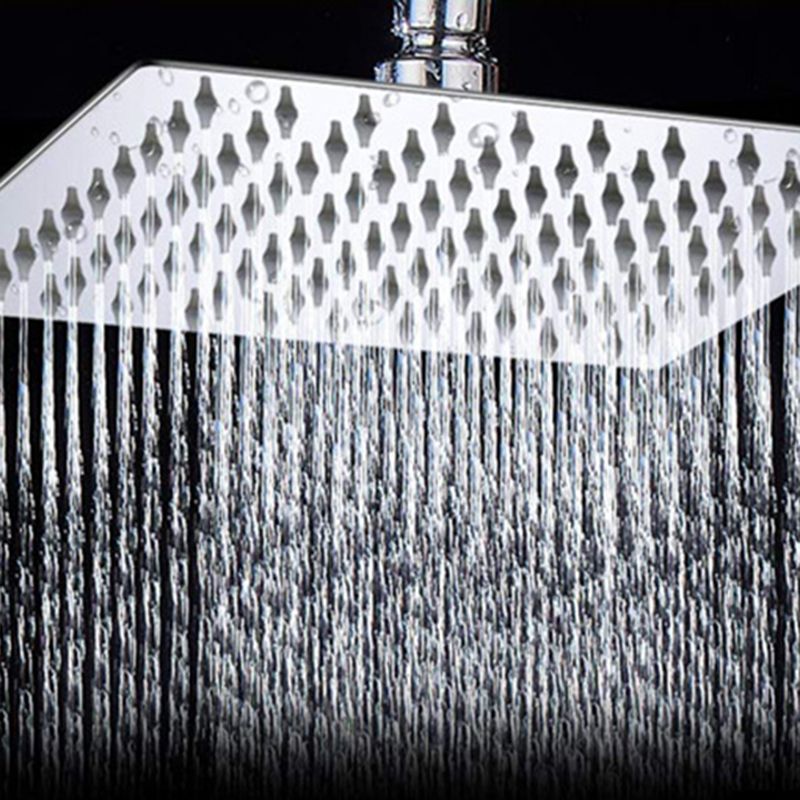 Lisslune | Modern Style Dual Shower Head 9-Spray Silver Wall Mount Shower Head