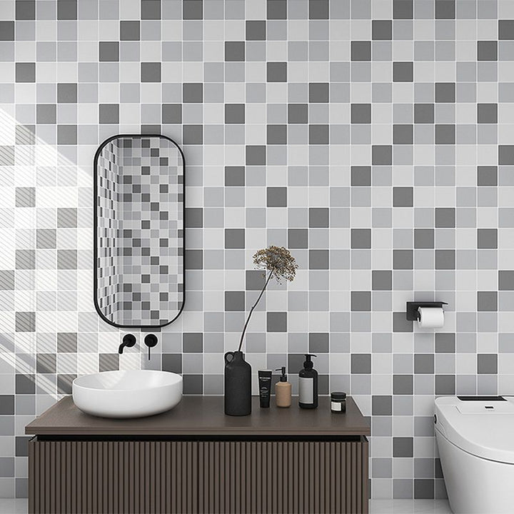Lisslune | Modern Splash Protection Wallpaper Peel and Stick Mosaic Tile for Bathroom