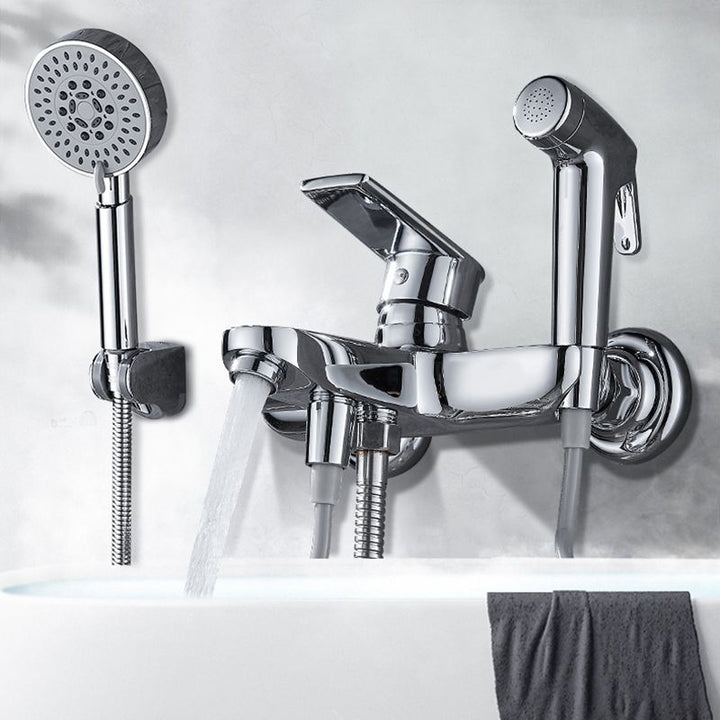 Lisslune | Popular Bathtub Filler Wall-Mounted Lever Handle Fixed Bathtub Faucet Trim
