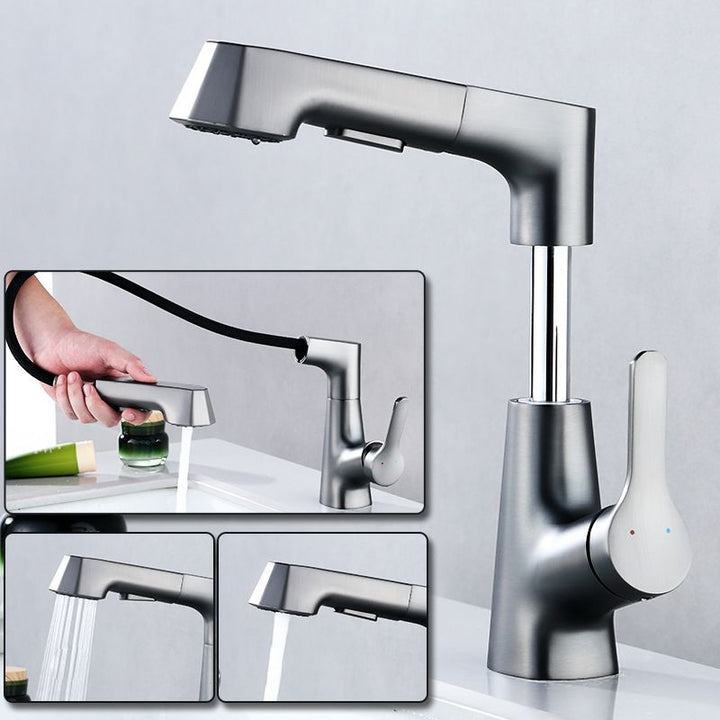 Lisslune | Modern Faucet Solid Copper Centerset Bathroom Faucet