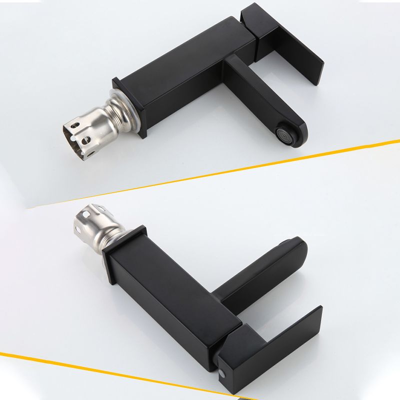 Lisslune | Modern sink faucet centerset bathroom sink faucet in black