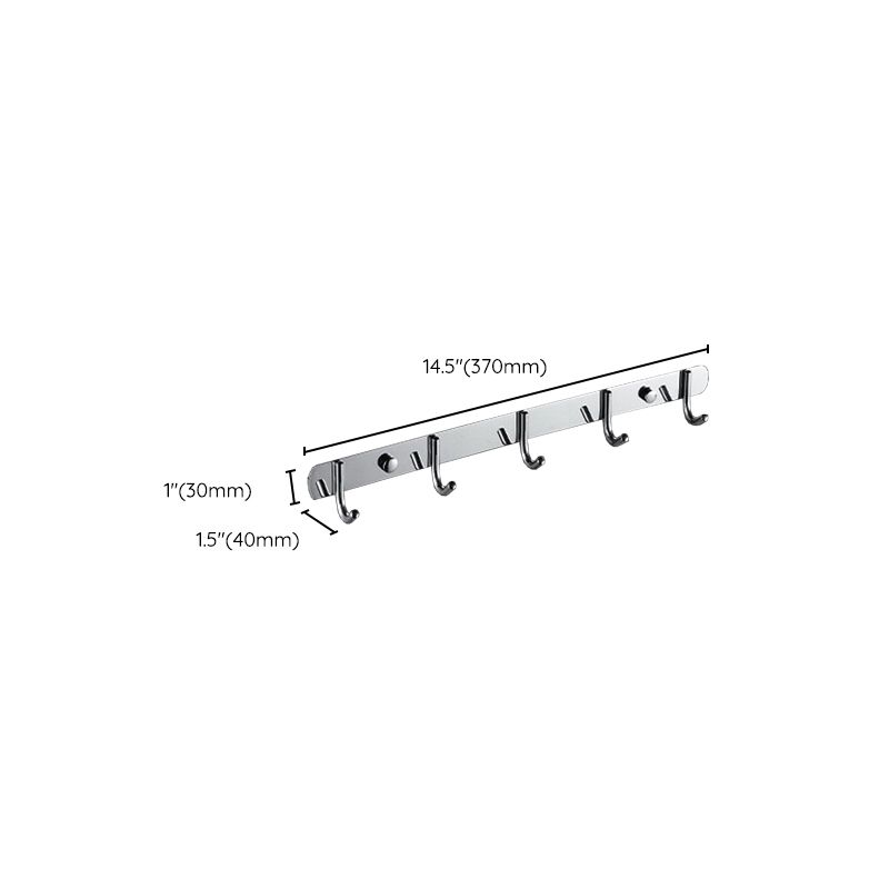 Lisslune | Chrome Modern Bathroom Hardware Set Stainless Steel Towel Hook/Towel Bar & Bath Shelf