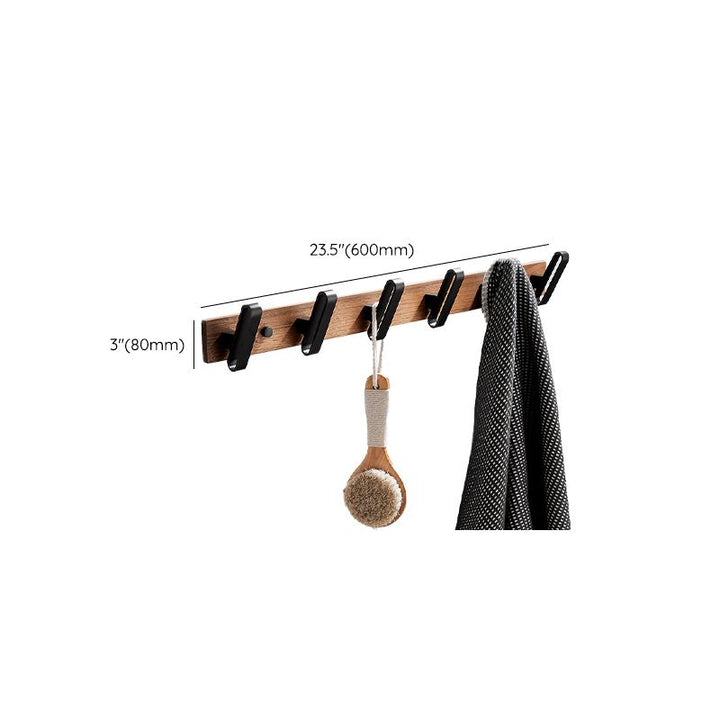 Lisslune | Wood and Aluminum Bath Accessory Set Black Bathroom Accessory Kit