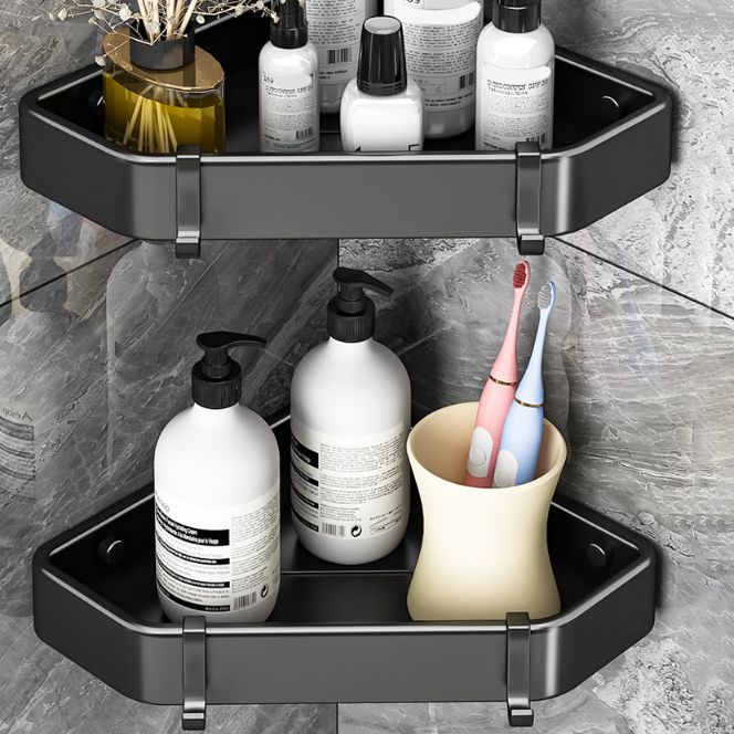 Lisslune | Modern Black-White Metal Bath Hardware Set Bath Rack Bathroom Hardware Set