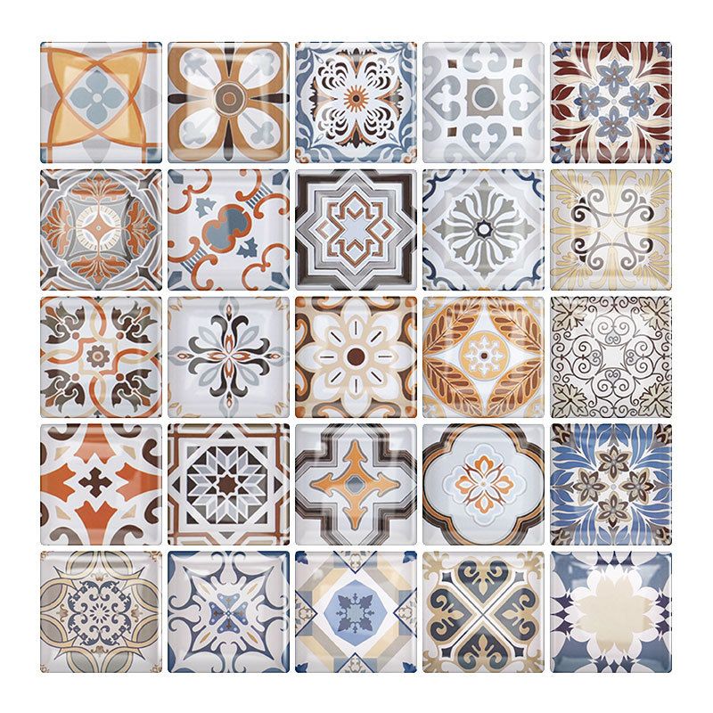 Lisslune | 12"x 12" Resin Mosaic Tiles Square Self-Adhesive Tiles for Backsplash & Wall Tile
