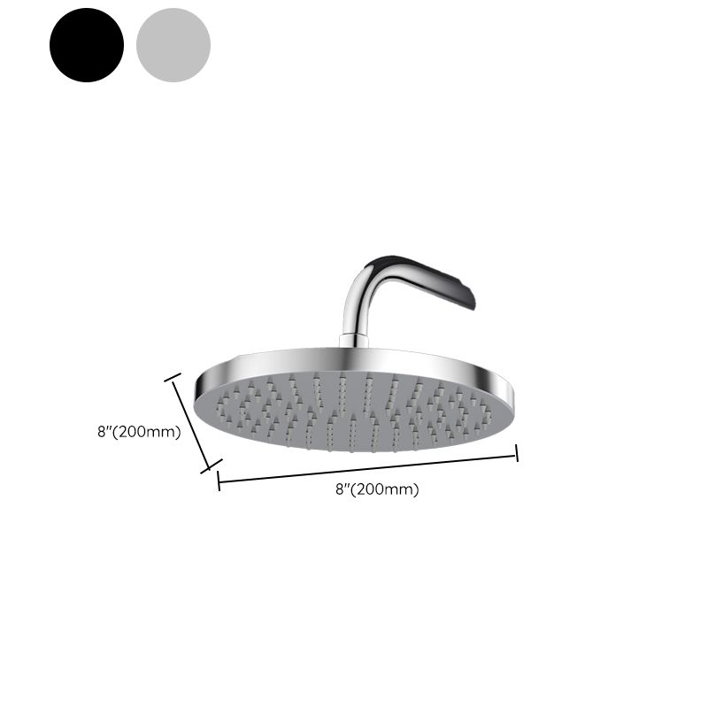 Lisslune | Metal Shower Combo Contemporary Fixed Shower Head with Round and Rectangular Shape