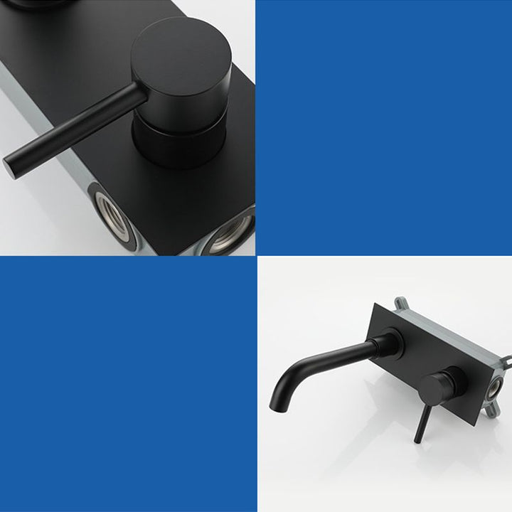Lisslune | Glam Style Faucet Single Lever Wall Mounted Faucet for Bathroom