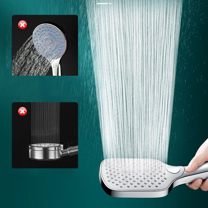 Lisslune | Contemporary Fixed Head Square Supercharged Showerhead Combo
