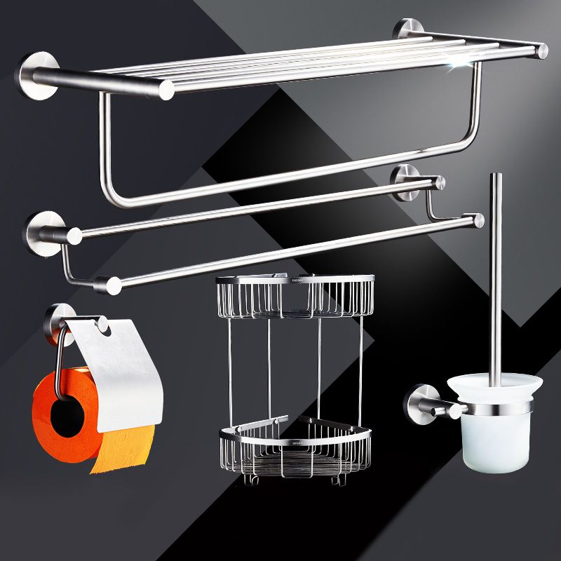 Lisslune | Chrome Traditional Bathroom Accessories Set Stainless Steel Bathroom Set
