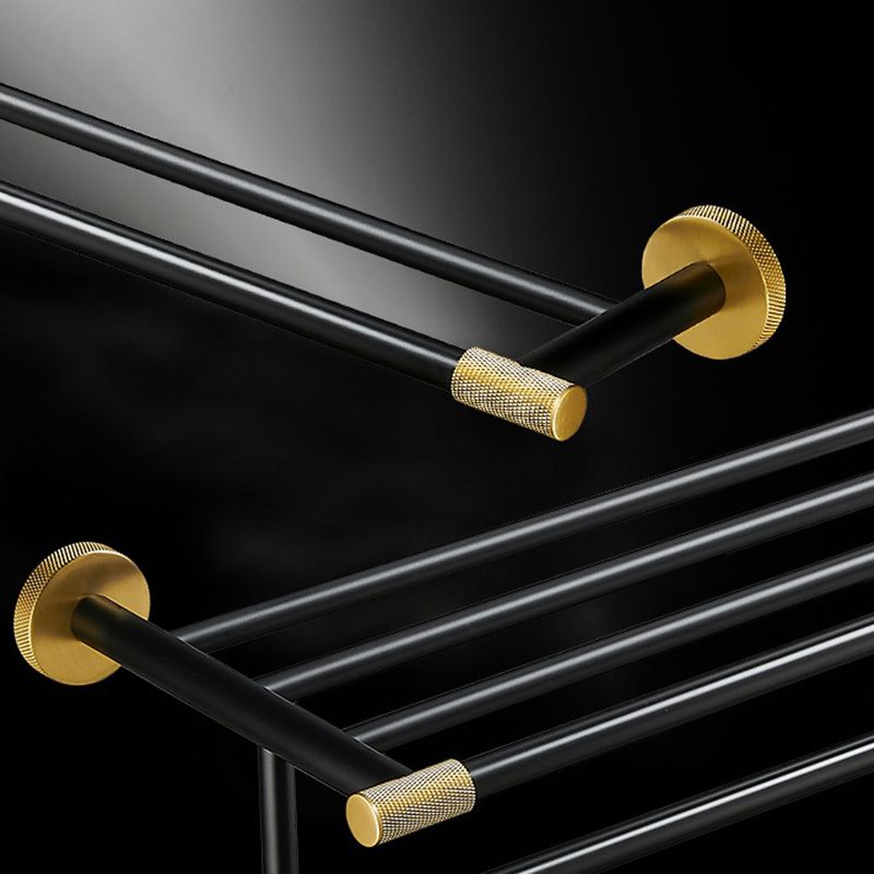Lisslune | 5-piece modern bathroom accessory set made of black brass bathroom hardware
