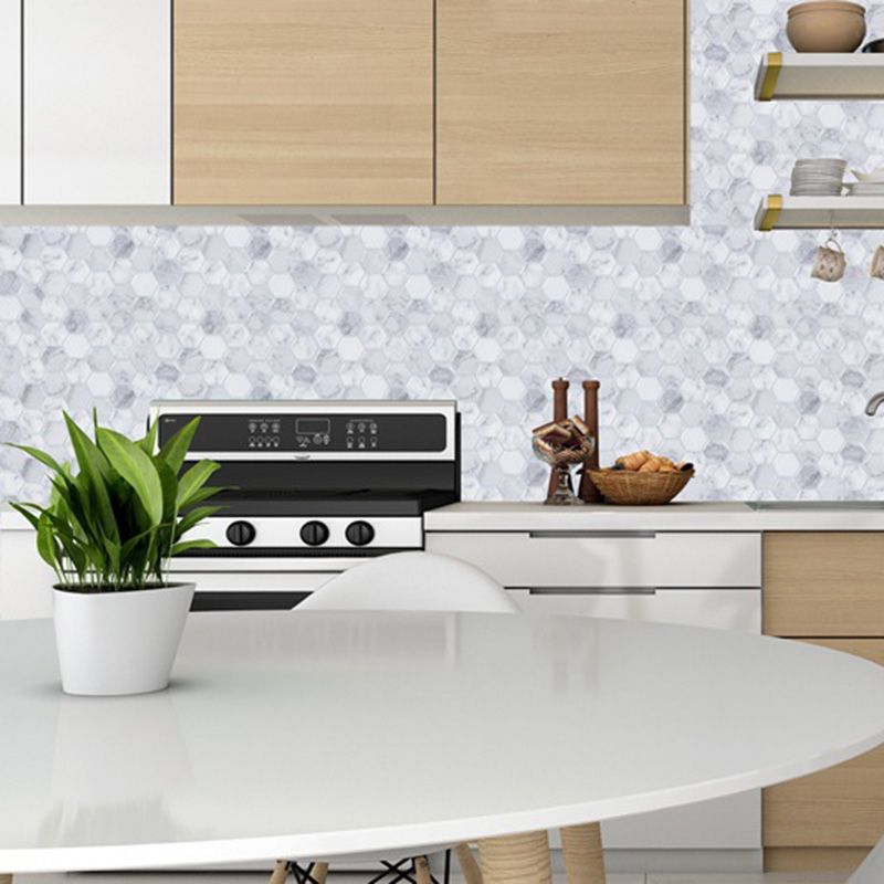 Lisslune | Peel and Stick Tile Waterproof Hexagonal Plastic Peel and Stick Tile for Shower