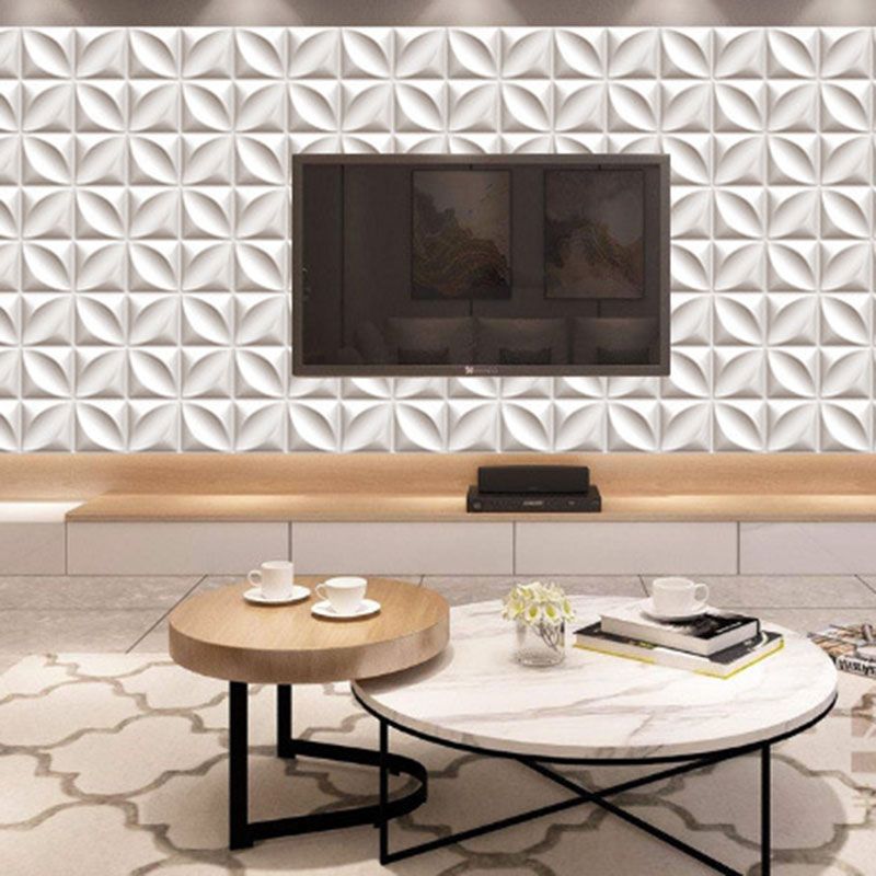 Lisslune | Square Interior Wall Cladding Peel and Stick Texture Effect Wall Cladding