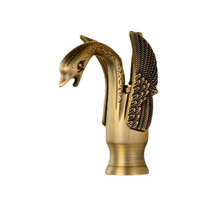 Lisslune | Full brass bathroom sink faucet hot and cold water single handle sink faucet