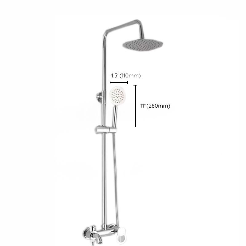 Lisslune | Modern adjustable swivel shower head metal shower fixture on the wall