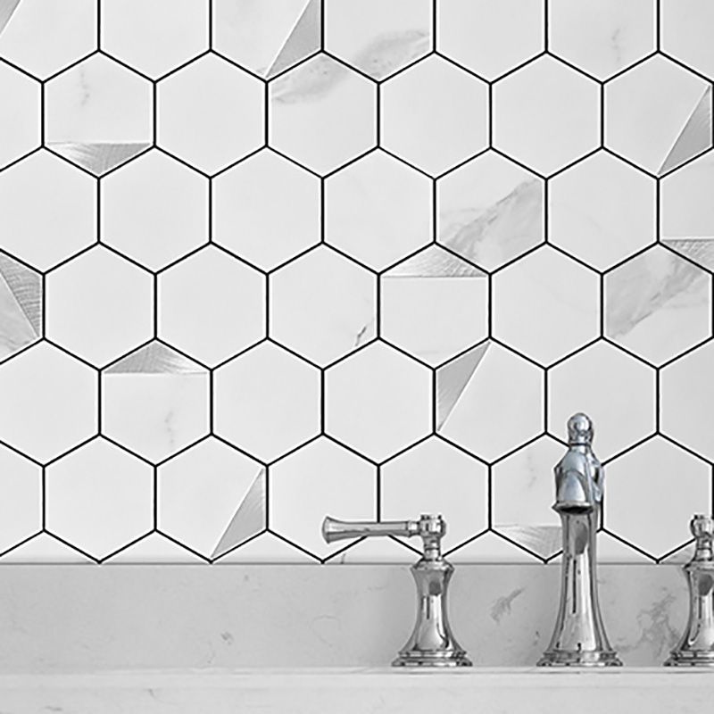 Lisslune | Hexagonal Modern Peel and Stick Tiles Mosaic Tiles Peel and Stick Backdrops