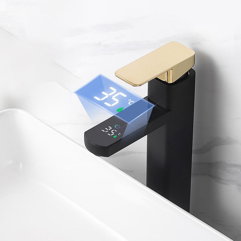 Lisslune | Contemporary sink faucet Digital display Monochrome Low arch basin Bathroom sink