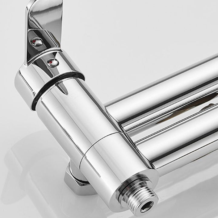 Lisslune | Wall-mounted metal swivel bathtub filler with single lever handle