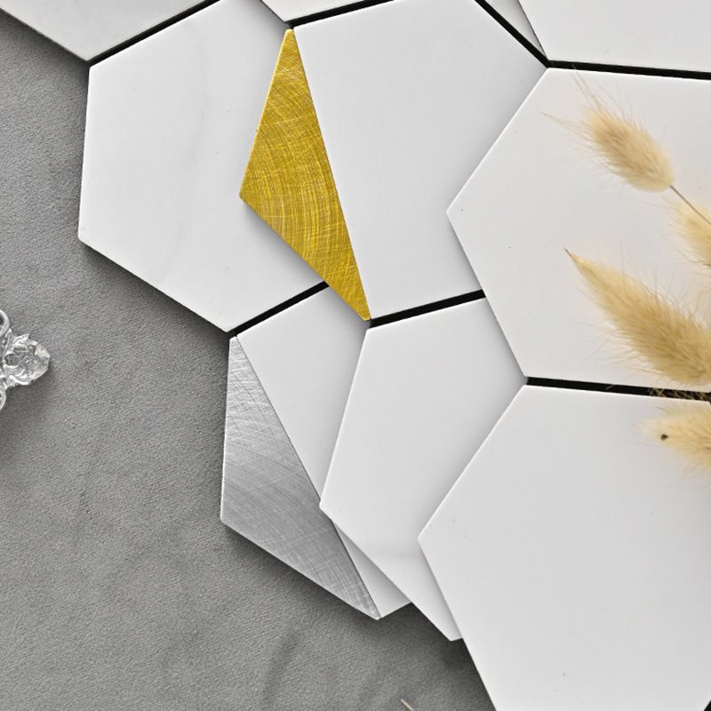 Lisslune | Hexagonal Modern Peel and Stick Tiles Mosaic Tiles Peel and Stick Backdrops