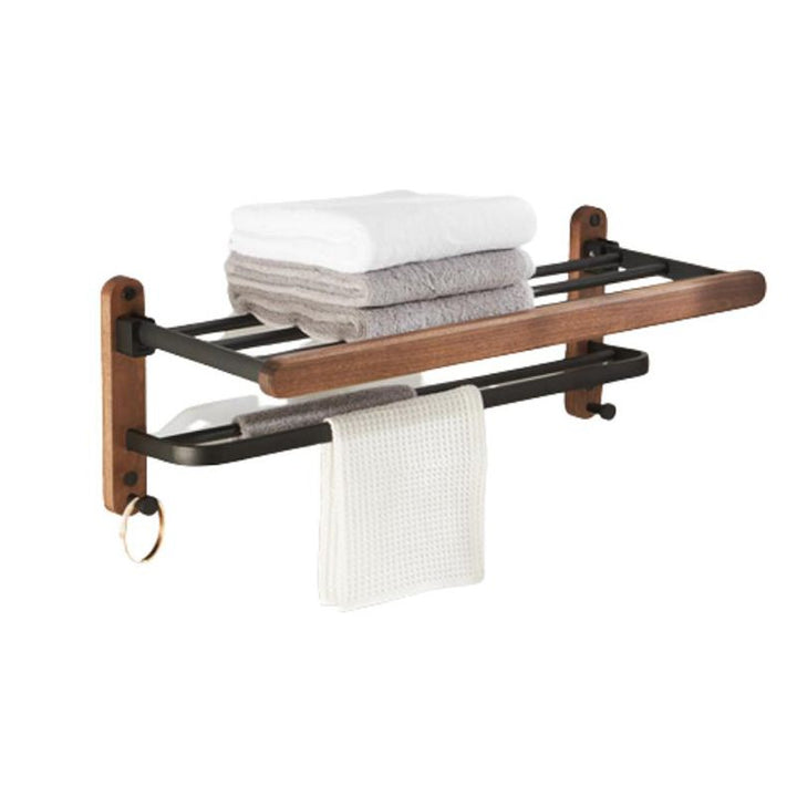 Lisslune | Modern Bathroom Accessories Set Aluminium & Wood Bathroom Fittings Set