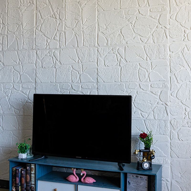 Lisslune | Modern Pearl Wainscoting PVC Wall Access Panel Peel and Stick Wall Tile for Bedroom